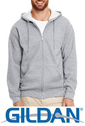 The Gildan G186 Zippered Hooded Sweatshirt is a great sweatshirt that, with zipper technology, can transform to keep you comfortable even if the temperature changes.  Youth sizes = G186B