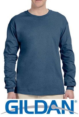The Gildan G2400 Ultra Cotton Long Sleeve is more popular than the short sleeve version  made from the same Ultra Cotton material.  This might be because of a ruggedness that goes well with the concerns of someone looking for a long sleeve work shirt