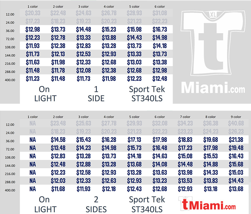 Sport Tek ST340LS Light Prices