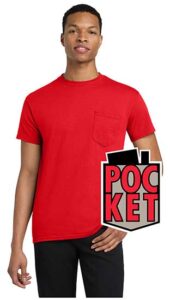 Screen Printable Gildan® Heavy Cotton™ 100% Cotton Pocket T-Shirt