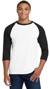 Screen Printable Gildan® Heavy Cotton™ 3/4-Sleeve Raglan T-Shirt