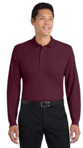 Screen Printable Port Authority® Silk Touch™ Long Sleeve Polo